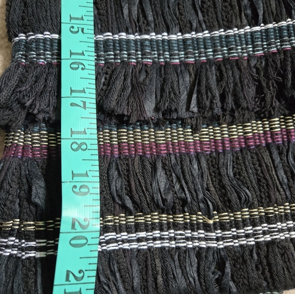 Ecru Multicolor Knit and Fringe Blazer. Size Small - Picture 15 of 15